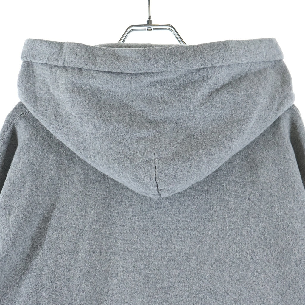 MONCLER(モンクレール) 21AW MAGLIA CON CAPPUCCIO Logo Patch Hooded Sweatshirts ロゴパッチフーデットスウェットシャツ パーカー G20928G00006 グレー