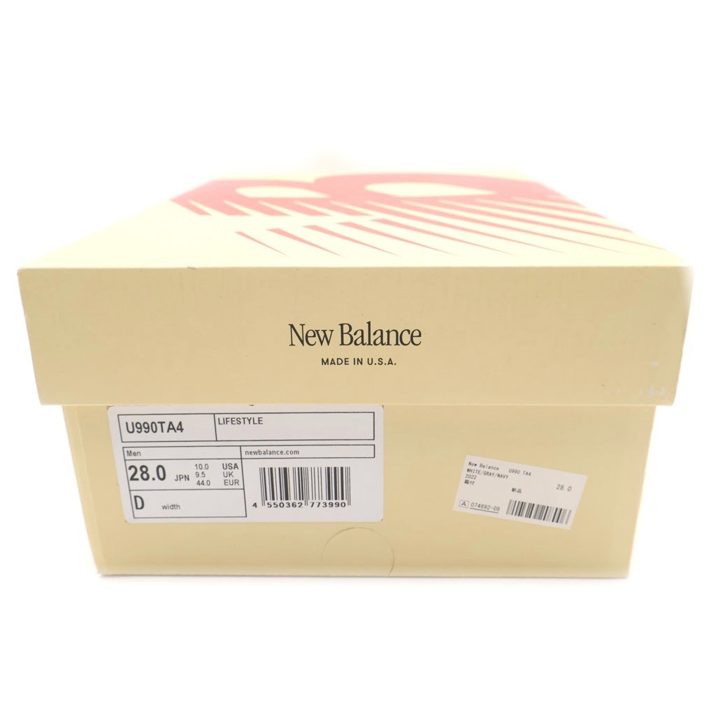 New Balance(ニューバランス) 990 V4 ローカットスニーカー シューズ U990TA4 グレー/ホワイト