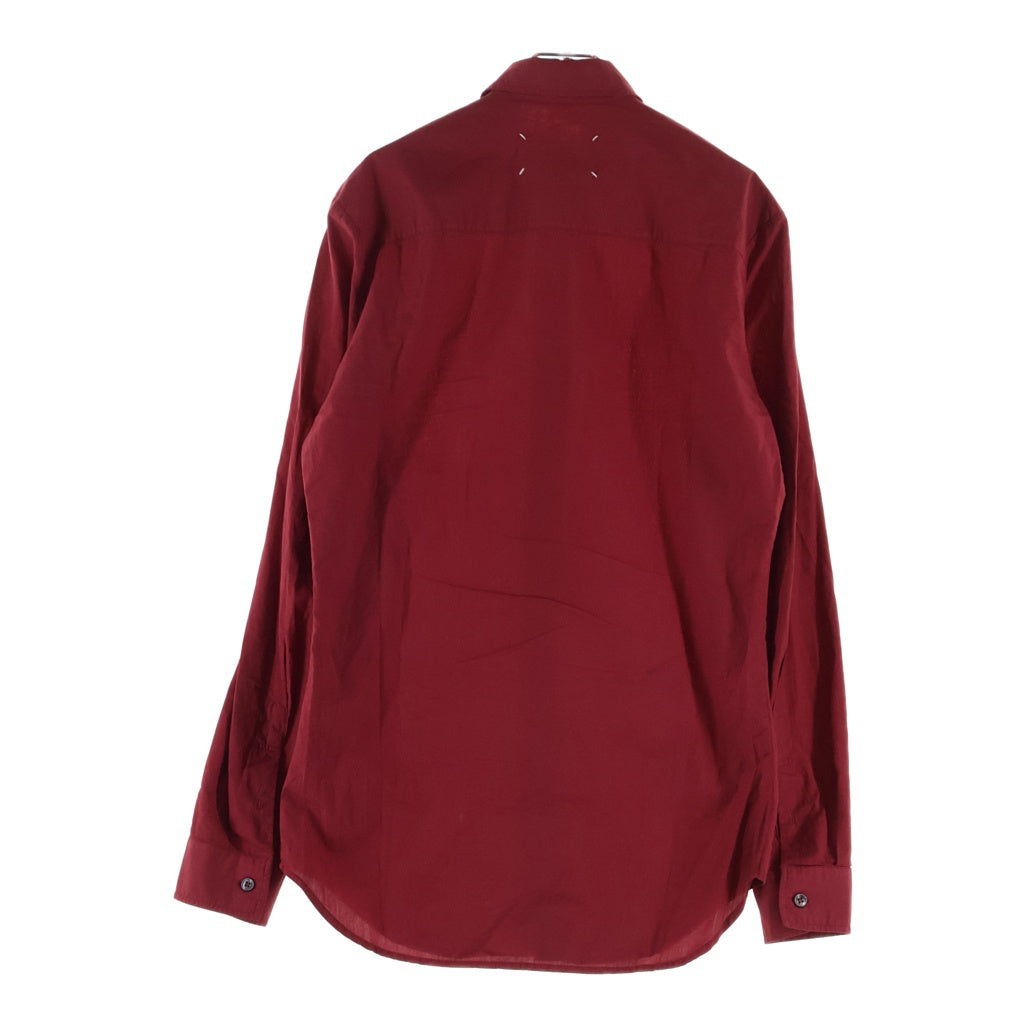 Maison Martin Margiela(メゾンマルタンマルジェラ) 15SS REGULAR COLLAR SHIRT レギュラー カラー 長袖シャツ S30DL0283 レッド