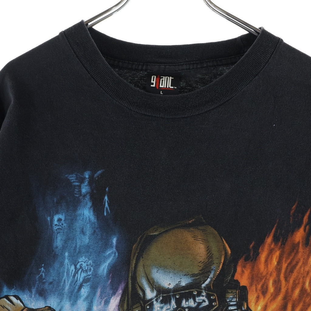 VINTAGE(ヴィンテージ) 90S MEGADETH CHAOS COMICS T-Shirts メガデス カオスコミックス 両面プリントクルーネック半袖Tシャツ ブラック