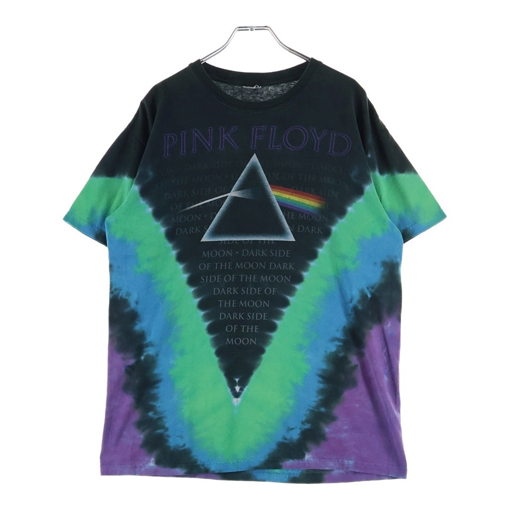 VINTAGE(ヴィンテージ) 00S PINK FLOYD DARK SIDE OF THE MOON ピンクフロイド ダークサイドオブザムーン 両面プリントタイダイクルーネック半袖Tシャツ マルチ