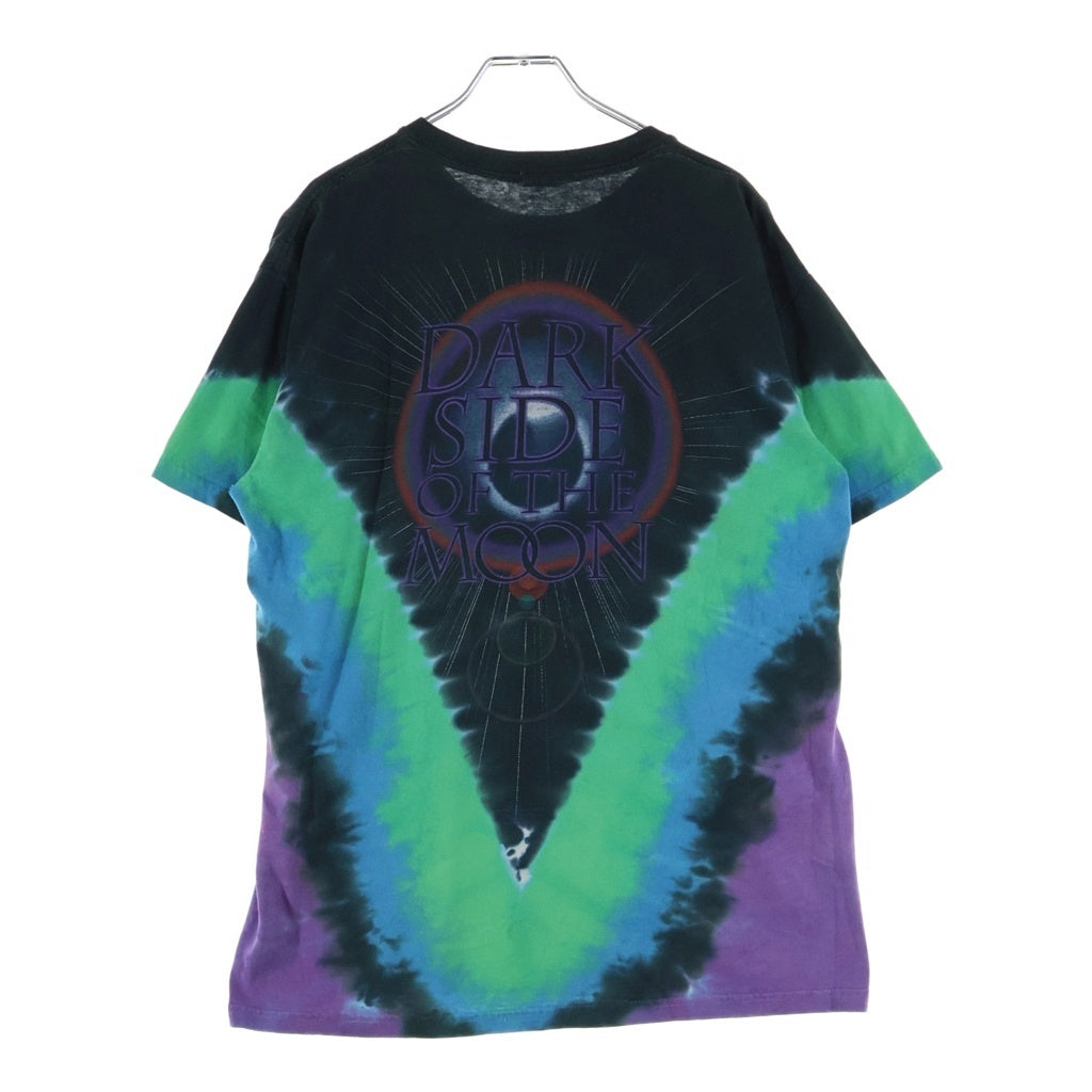 VINTAGE(ヴィンテージ) 00S PINK FLOYD DARK SIDE OF THE MOON ピンクフロイド ダークサイドオブザムーン 両面プリントタイダイクルーネック半袖Tシャツ マルチ