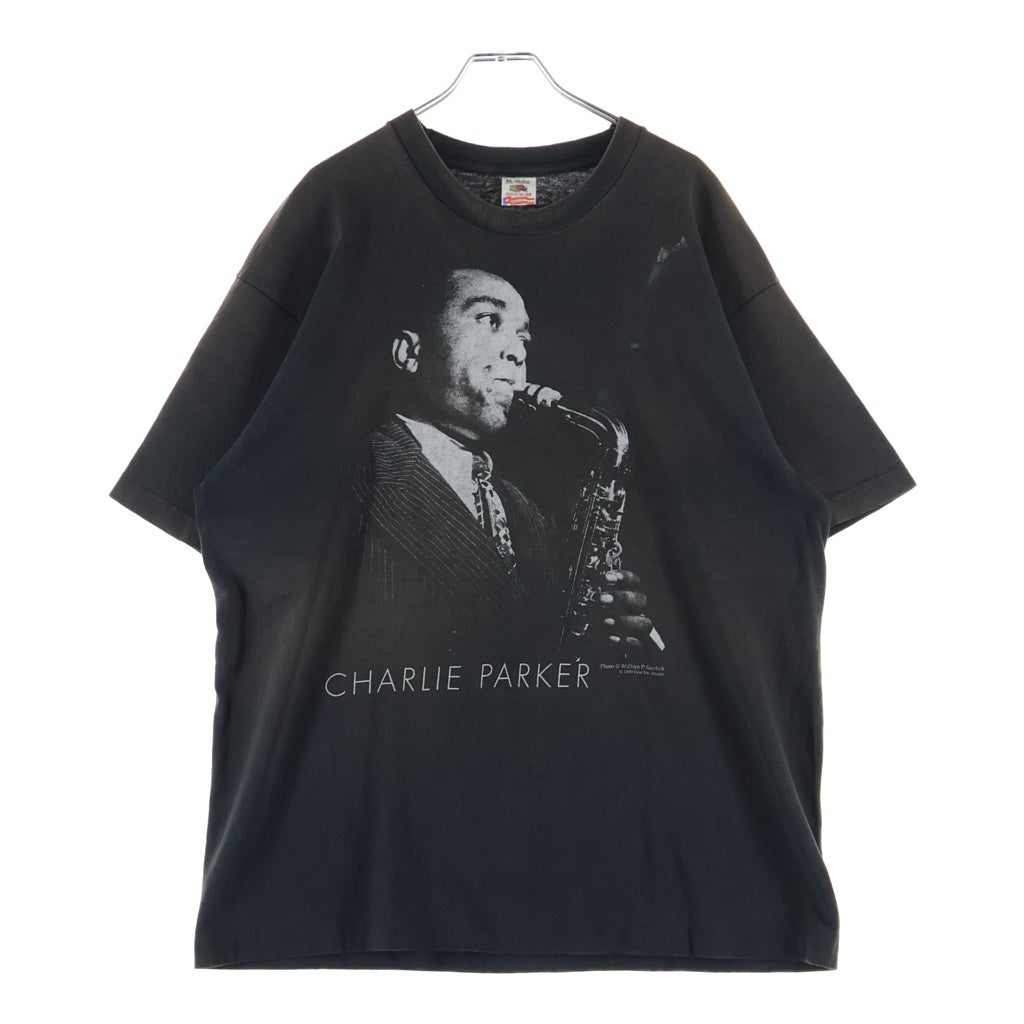 VINTAGE(ヴィンテージ) 90S CHARLIE PARKER T-Shits チャーリーパーカー 両面プリントクルーネック半袖Tシャツ ブラック