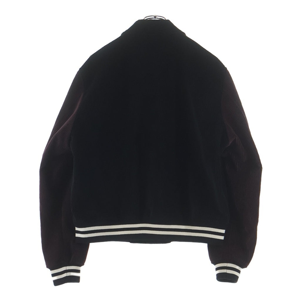 AMIRI(アミリ) Corduroy Bones Varsity Jacket コーデュロイボーンズバーシティジャケット SRPS23MOS010 ブラック/バーガンディ