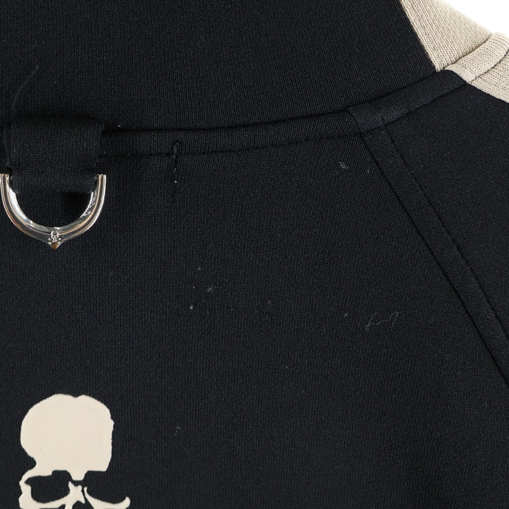 mastermind JAPAN(マスターマインドジャパン) 20AW Side Line Track Jacket サイドライントラックジャケット スカルロゴジップアップブルゾン MW20S05-BL033-605 ブラック/ベージュ
