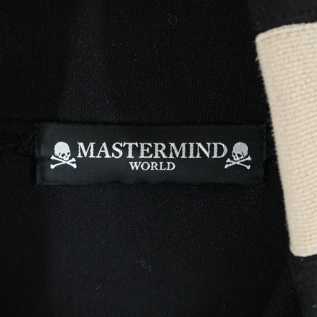 mastermind JAPAN(マスターマインドジャパン) 20AW Side Line Track Jacket サイドライントラックジャケット スカルロゴジップアップブルゾン MW20S05-BL033-605 ブラック/ベージュ