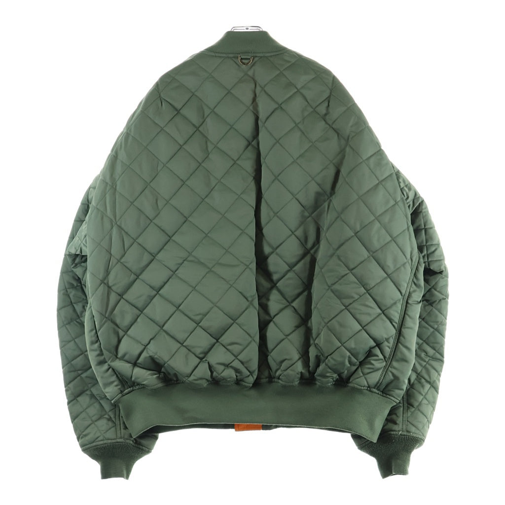 mastermind JAPAN(マスターマインドジャパン) ×ALPHA INDUSTRIES Back Quilted MA-1 Bomber Jacket バックキルテッドMA-1ボンバージャケット ロゴプリントナイロン中綿ブルゾン AAL-3732