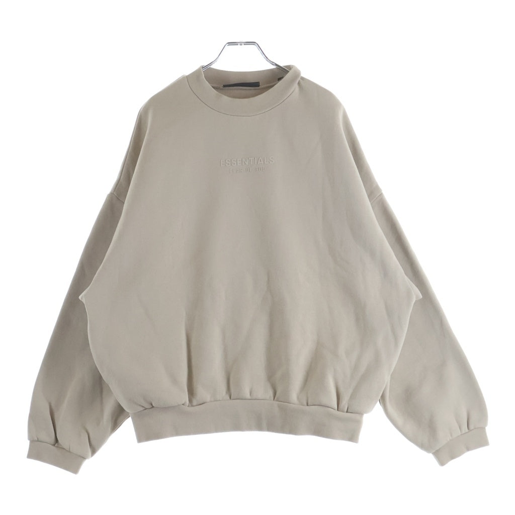 FEAR OF GOD ESSENTIALS(フィアオブゴッド エッセンシャルズ) Crewneck Sweatshirts クルーネックスウェットシャツ ラバーロゴスウェットトレーナー ベージュ