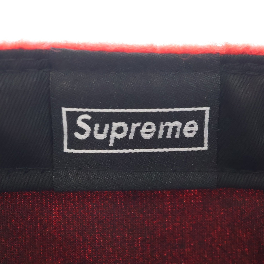 SUPREME(シュプリーム) 24AW ×New Era Brushed Wool Box Logo New Era Cap ニューエラ ブラッシュウールボックスロゴ キャップ 帽子 レッド