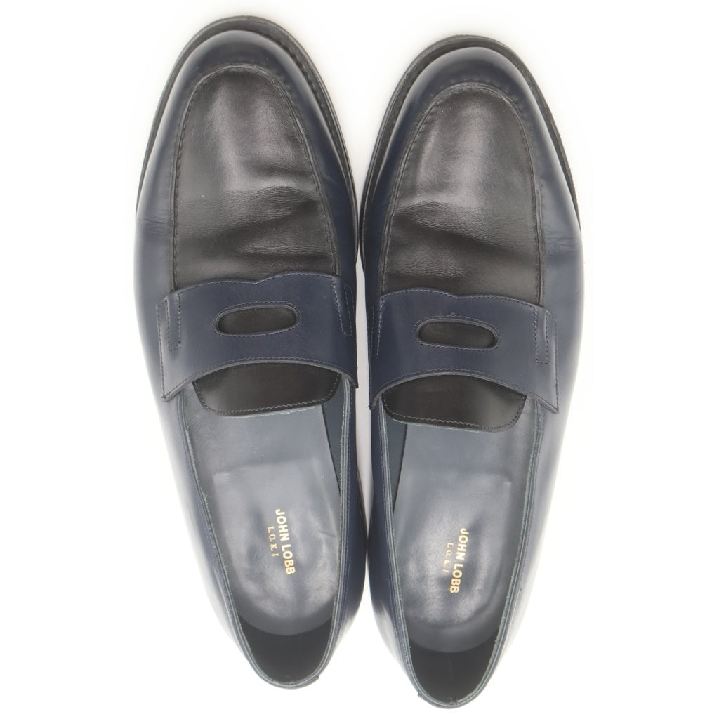 JOHN LOBB(ジョンロブ) Lopez ロペス レザー ローファー シューズ ネイビー 308411
