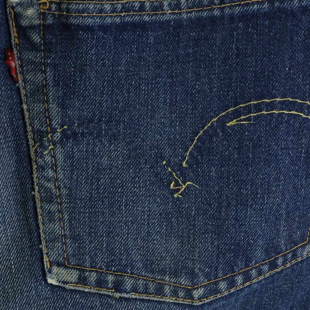 Levi's(リーバイス) 60-70S VINTAGE 501 BIG E 前期 均等V 足長R ボタン裏16 レインボーステッチ ズレカン デニムパンツ