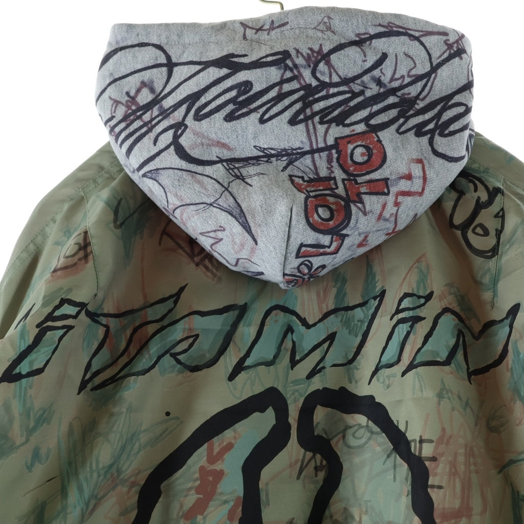 Mowalola(モワローラ) 25AW GRAFFITI BOMBER JACKET グラフィック ボンバージャケット カーキ