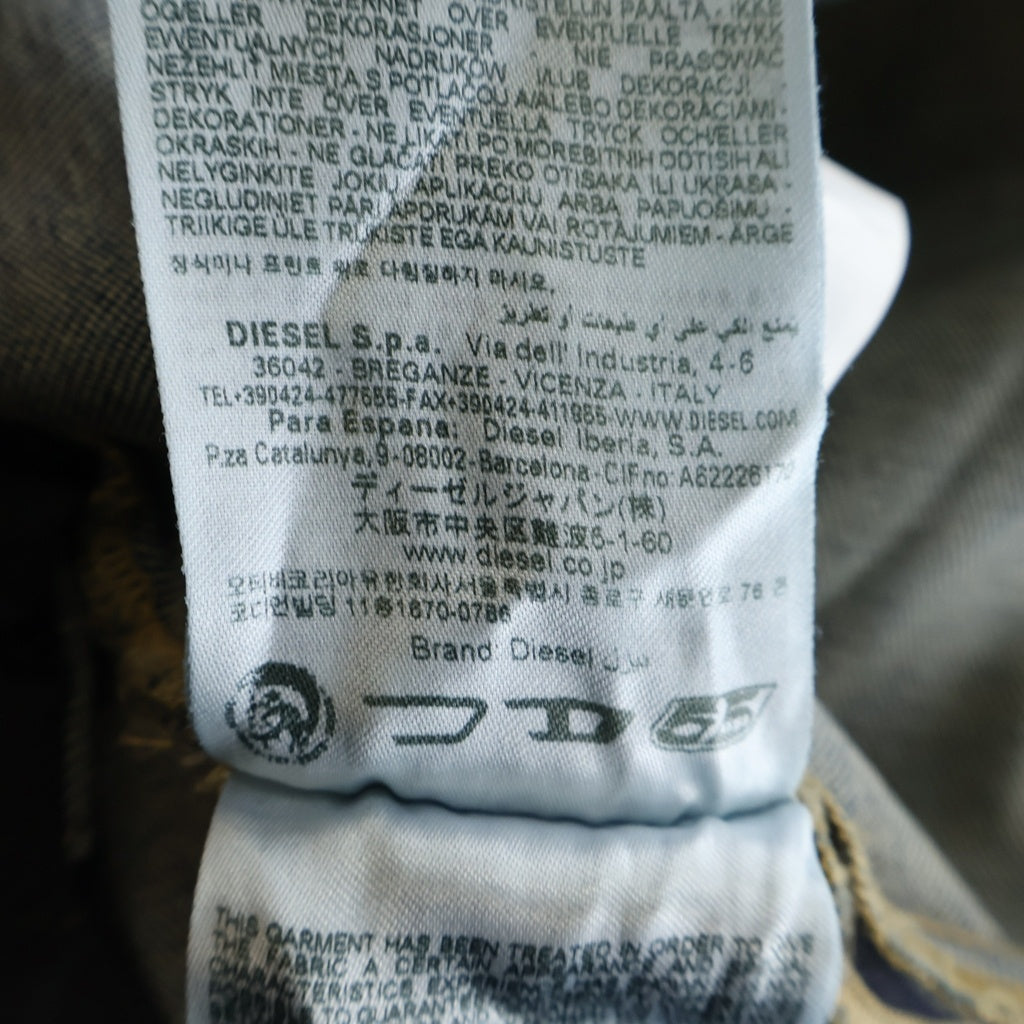 DIESEL(ディーゼル) Maxi dress in Rehab denim ジップアップ 長袖リハブデニム ロング ドレス ワンピース レディース インディゴ A19213