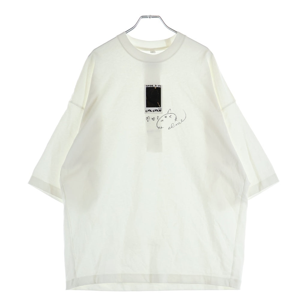 doublet(ダブレット) 25SS Idol CHEKI Rainbow-Film T-Shirts アイドルチェキレインボーフィルムTシャツ チェキパッチ クルーネック半袖シャツ 25SS31CS369 ホワイト
