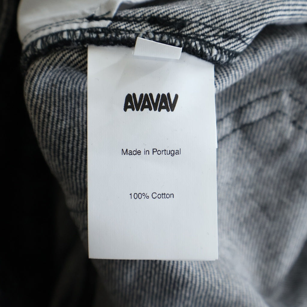 NO BRAND(ノーブランド) AVAVAV アヴァヴァブ Pleated Denim Pants プリーテッドデニムパンツ 裾プリーツワイドフレアデニムパンツ ブラック