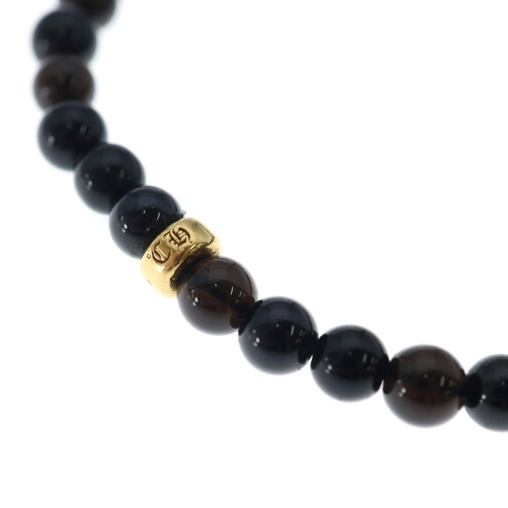 CHROME HEARTS(クロムハーツ) 22K 6mm BEADS P/DIA 6mm ビーズ PAVEダイヤ ブレスレット ゴールド/ブラック
