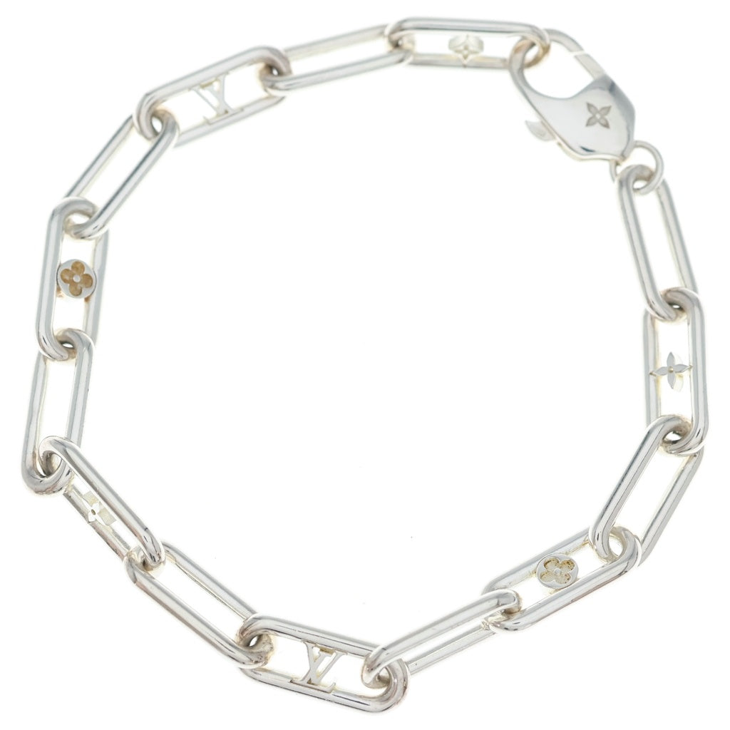 LOUIS VUITTON(ルイヴィトン) Sleek Monogram Bracelet スリークモノグラムブレスレット チェーンリンクブレスレット M1358L シルバー