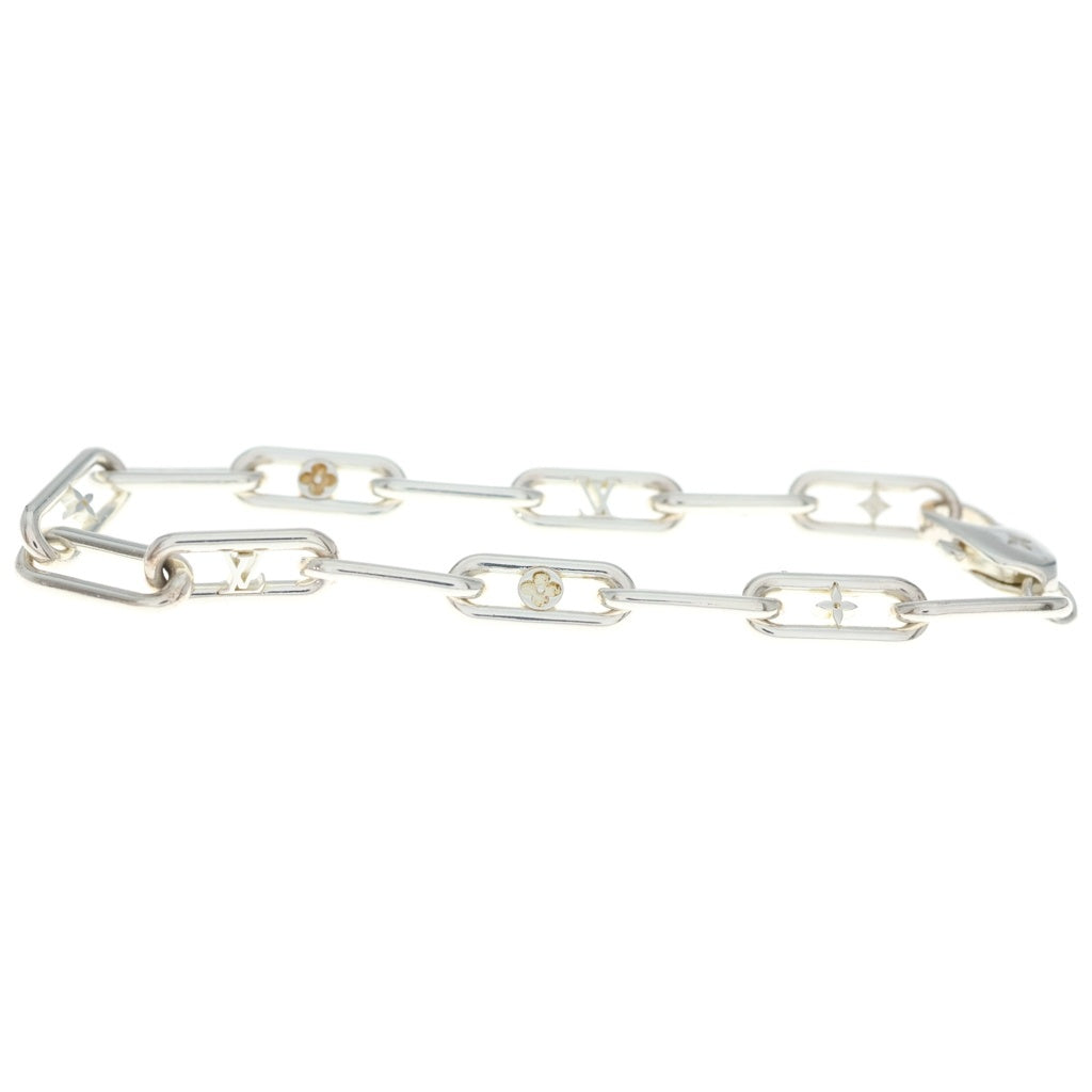 LOUIS VUITTON(ルイヴィトン) Sleek Monogram Bracelet スリークモノグラムブレスレット チェーンリンクブレスレット M1358L シルバー
