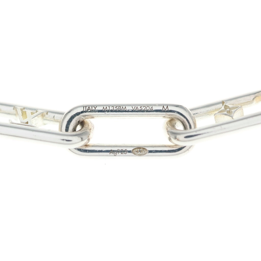 LOUIS VUITTON(ルイヴィトン) Sleek Monogram Bracelet スリークモノグラムブレスレット チェーンリンクブレスレット M1358L シルバー