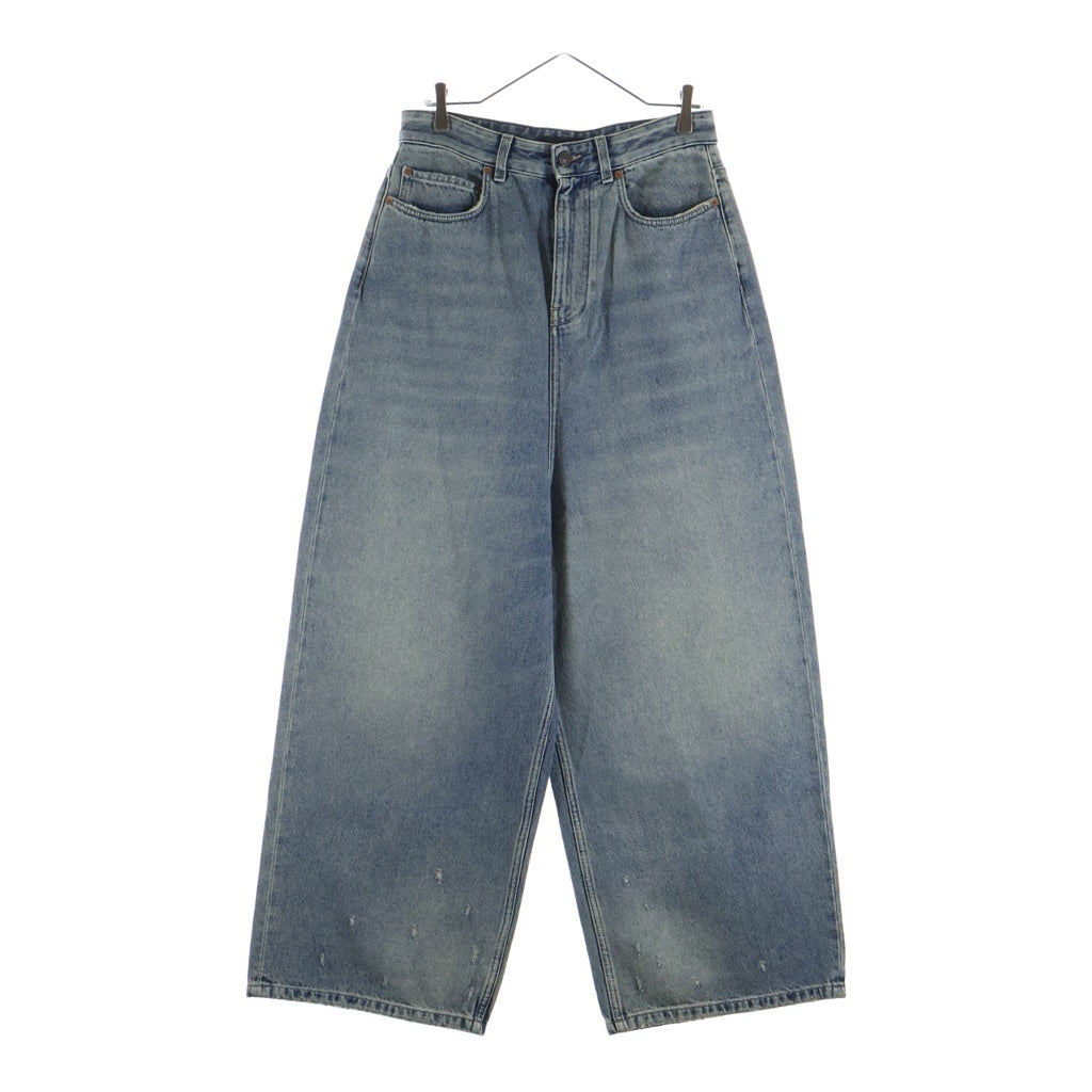 BALENCIAGA(バレンシアガ) Low Crotch Jeans クラッシュ加工ウォッシュドバギーデニムパンツ ジーンズ 706652 TJW95 インディゴ