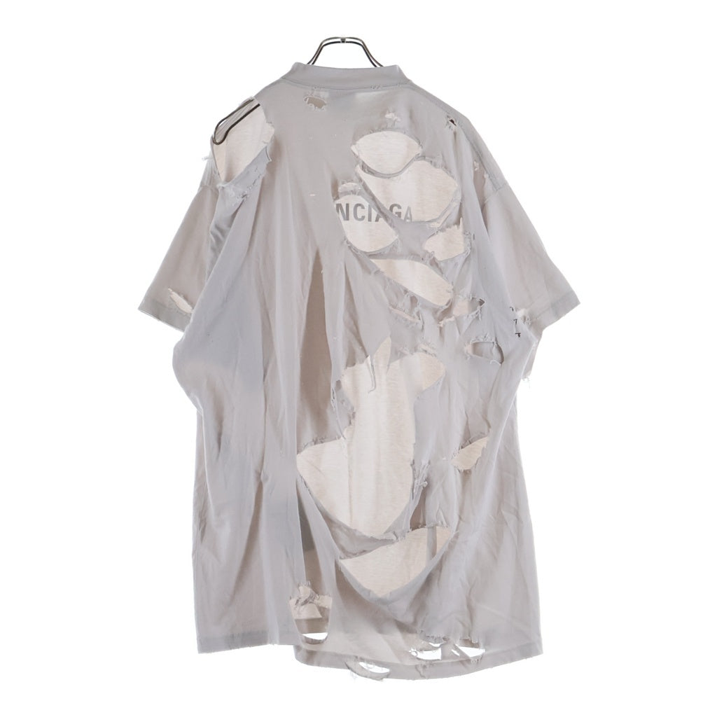 BALENCIAGA(バレンシアガ) Mirror Logo Oversized T-Shirt ミラーロゴ オーバーサイズ 半袖Tシャツ カットソー 739028 TQVN7 ホワイト