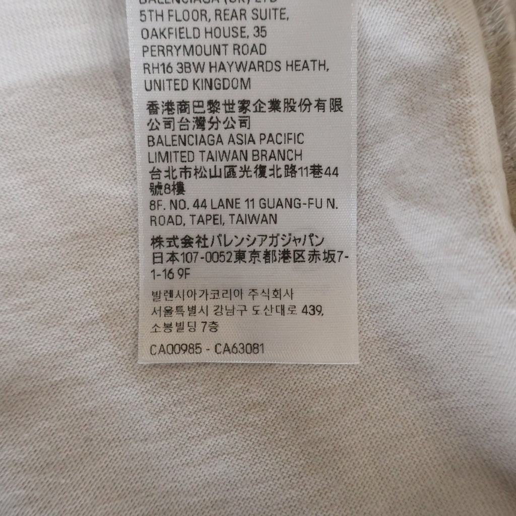 BALENCIAGA(バレンシアガ) Mirror Logo Oversized T-Shirt ミラーロゴ オーバーサイズ 半袖Tシャツ カットソー 739028 TQVN7 ホワイト