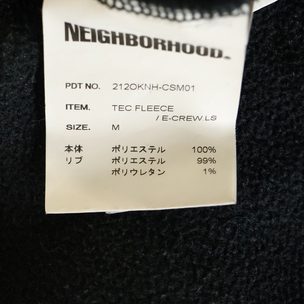 NEIGHBORHOOD(ネイバーフッド) 21AW TEC FLEECE/E-CREW LS フリース クルーネック トレーナー ブラック 212OKNH-CSM01