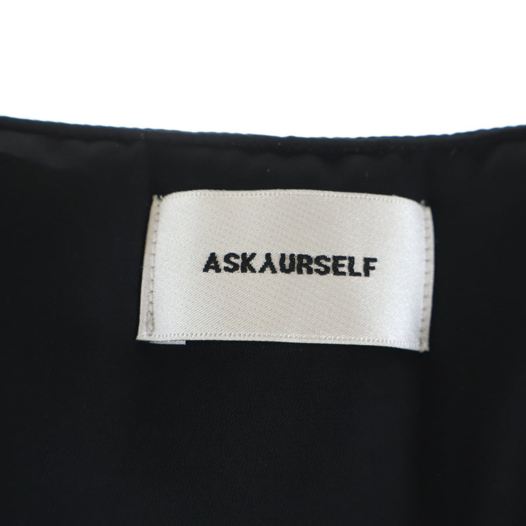 ASKYURSELF(アスクユアセルフ) ラウンドネック パファー ベスト ジャケット ブラック