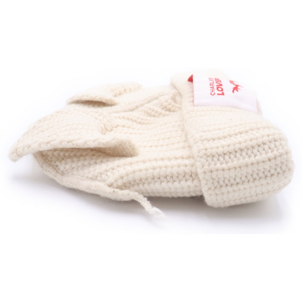 CHARLES JEFFREY LOVERBOY(チャールズジェフリーラバーボーイ) Chunky Ears Beanie 猫耳 ニット帽 ビーニー ホワイト 31130402
