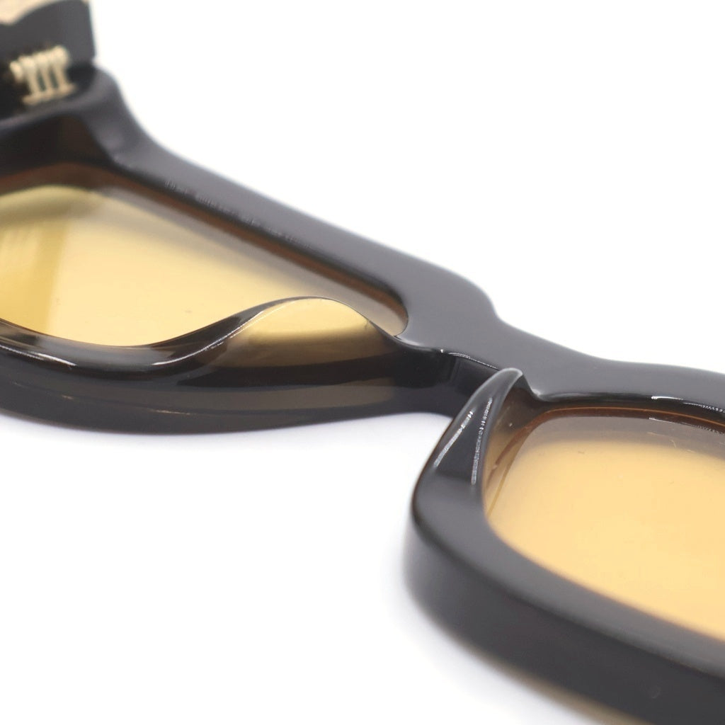 AMIRI(アミリ) JUMBO MA SUNGLASSES ジャンボ サイドロゴデザイン サングラス 眼鏡 メガネ ブラック/イエロー SRAMACSN1001