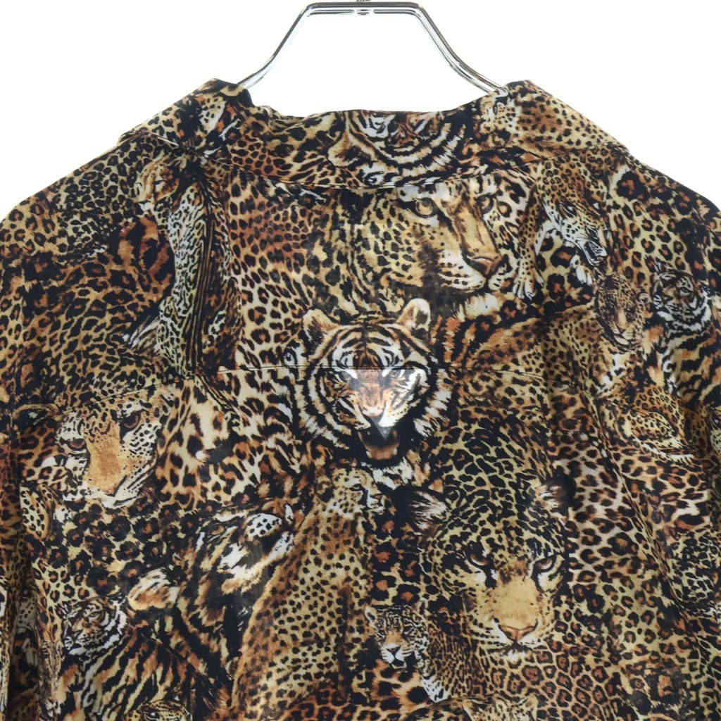 CELINE(セリーヌ) LEOPARD HAWAIIAN SS SHIRTS 2C517251S レオパード総柄 半袖開襟シャツ ブラウン