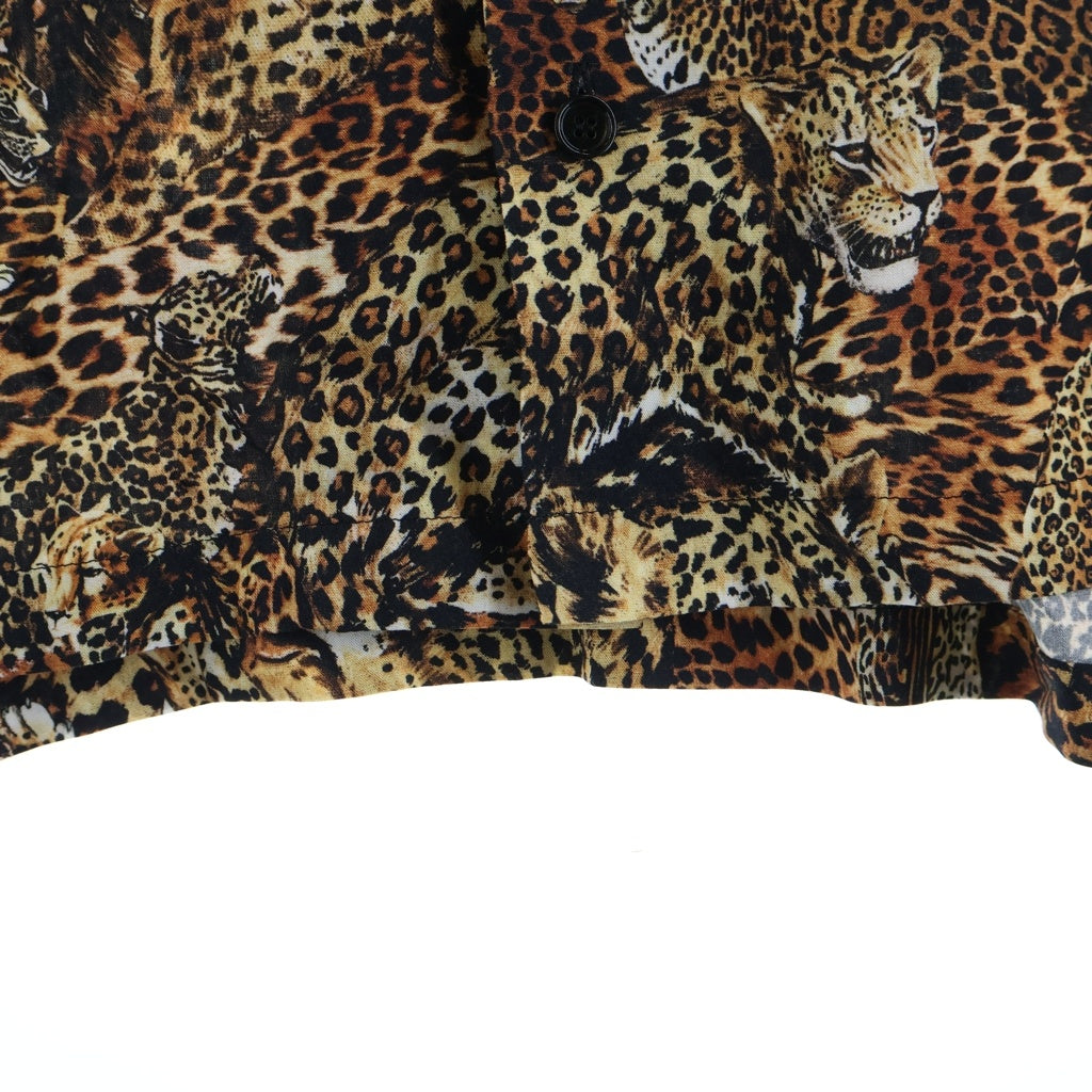 CELINE(セリーヌ) LEOPARD HAWAIIAN SS SHIRTS 2C517251S レオパード総柄 半袖開襟シャツ ブラウン