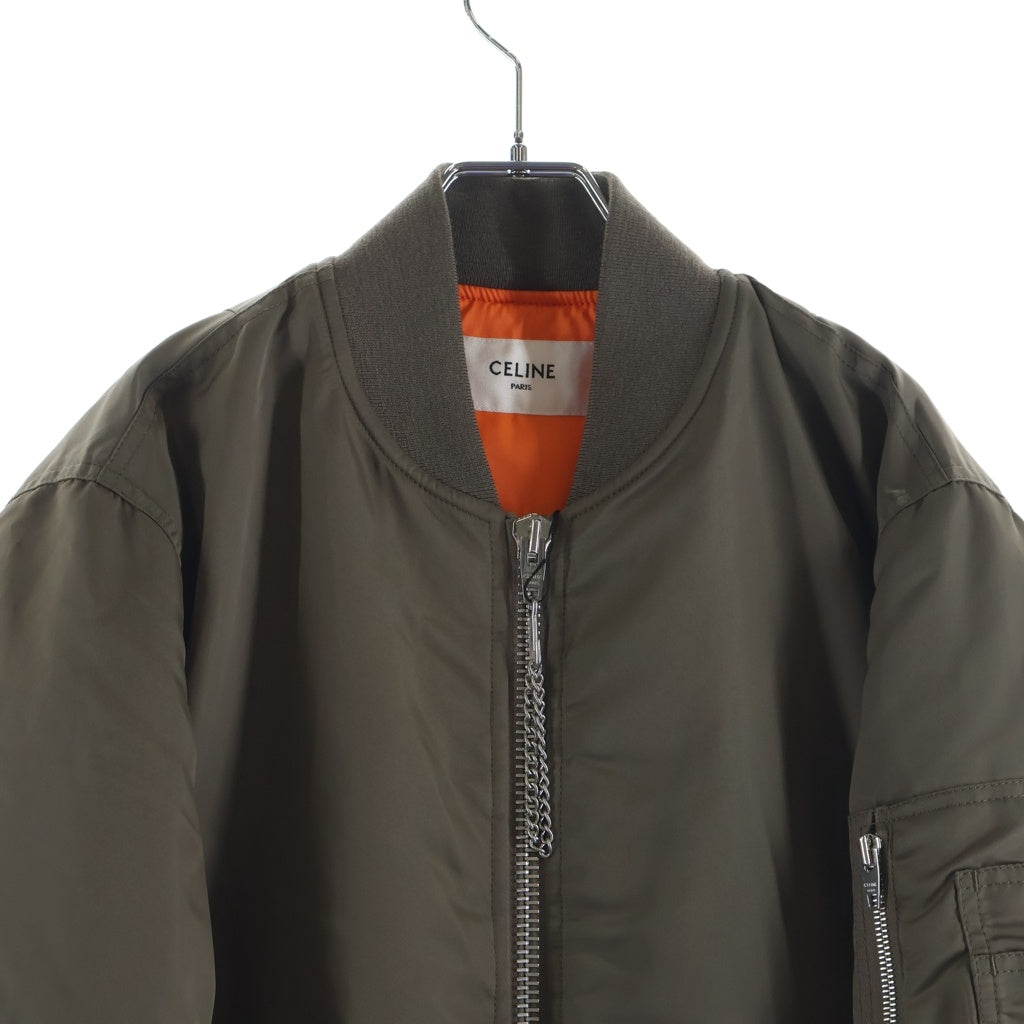 CELINE(セリーヌ) BACK LOGO BOMBER JACKET 2W426396E バックロゴ ナイロンボンバージャケット ベージュ