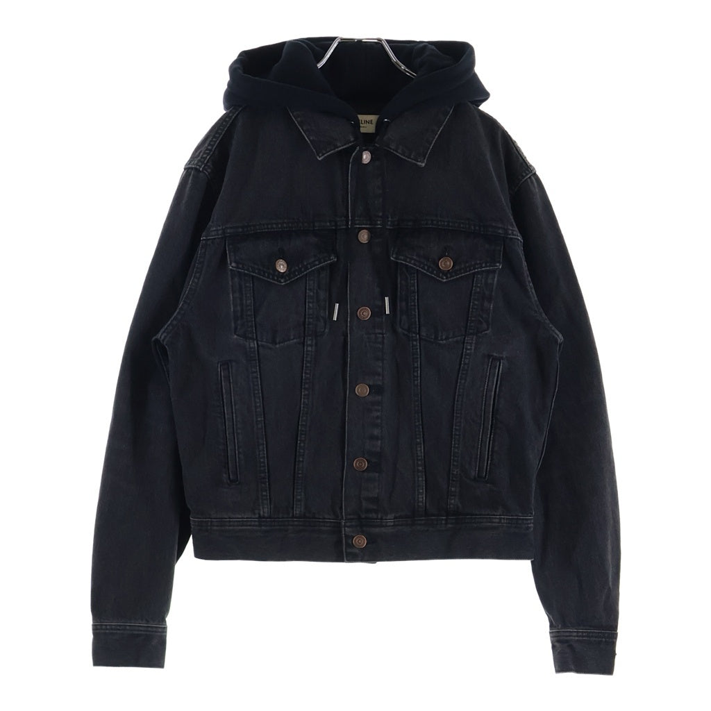 CELINE(セリーヌ) HOODEDLOOSE TRUCKER JACKET 2Q472947F.38VB フード付き ルーズフィット トラッカーデニムジャケット ブラック