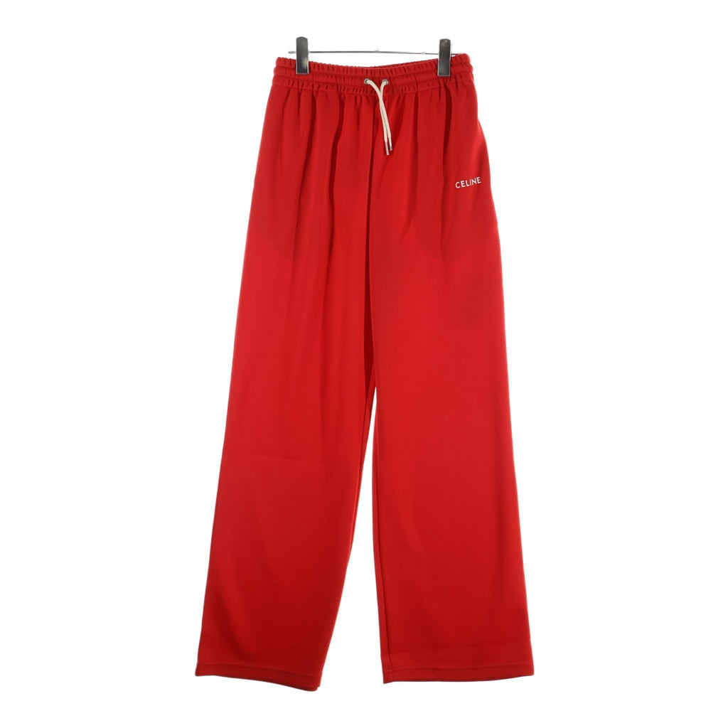 CELINE(セリーヌ) FLARED JOGGING PANTS IN DOUBLE FACE JERSEY 2Z135121O フレアジョギング ダブルフェイスサイドラインジャージパンツ レッド