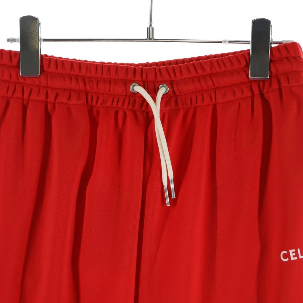 CELINE(セリーヌ) FLARED JOGGING PANTS IN DOUBLE FACE JERSEY 2Z135121O フレアジョギング ダブルフェイスサイドラインジャージパンツ レッド