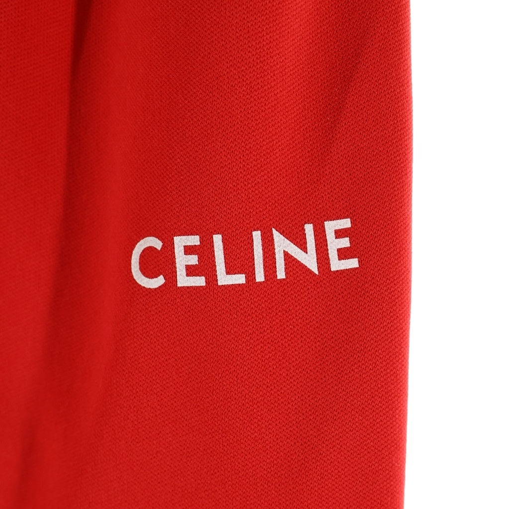 CELINE(セリーヌ) FLARED JOGGING PANTS IN DOUBLE FACE JERSEY 2Z135121O フレアジョギング ダブルフェイスサイドラインジャージパンツ レッド