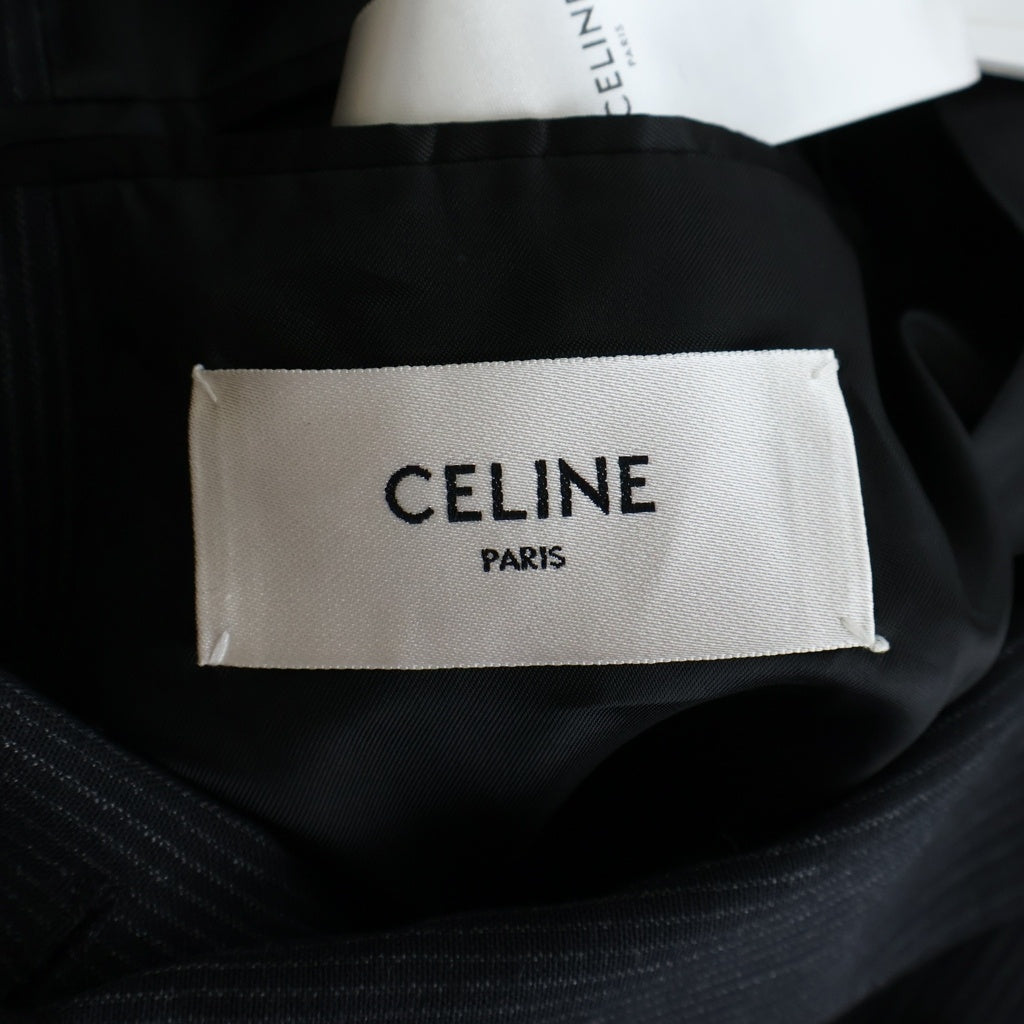 CELINE(セリーヌ) STRIPE WOOL CLASSIC JACKET 2V21J809H.09BW ストライプ ウールテーラードジャケット ブラック