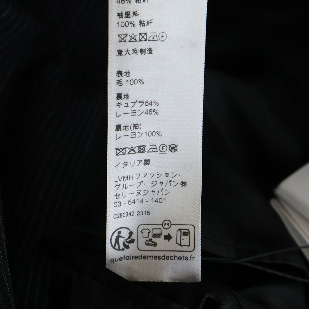 CELINE(セリーヌ) STRIPE WOOL CLASSIC JACKET 2V21J809H.09BW ストライプ ウールテーラードジャケット ブラック