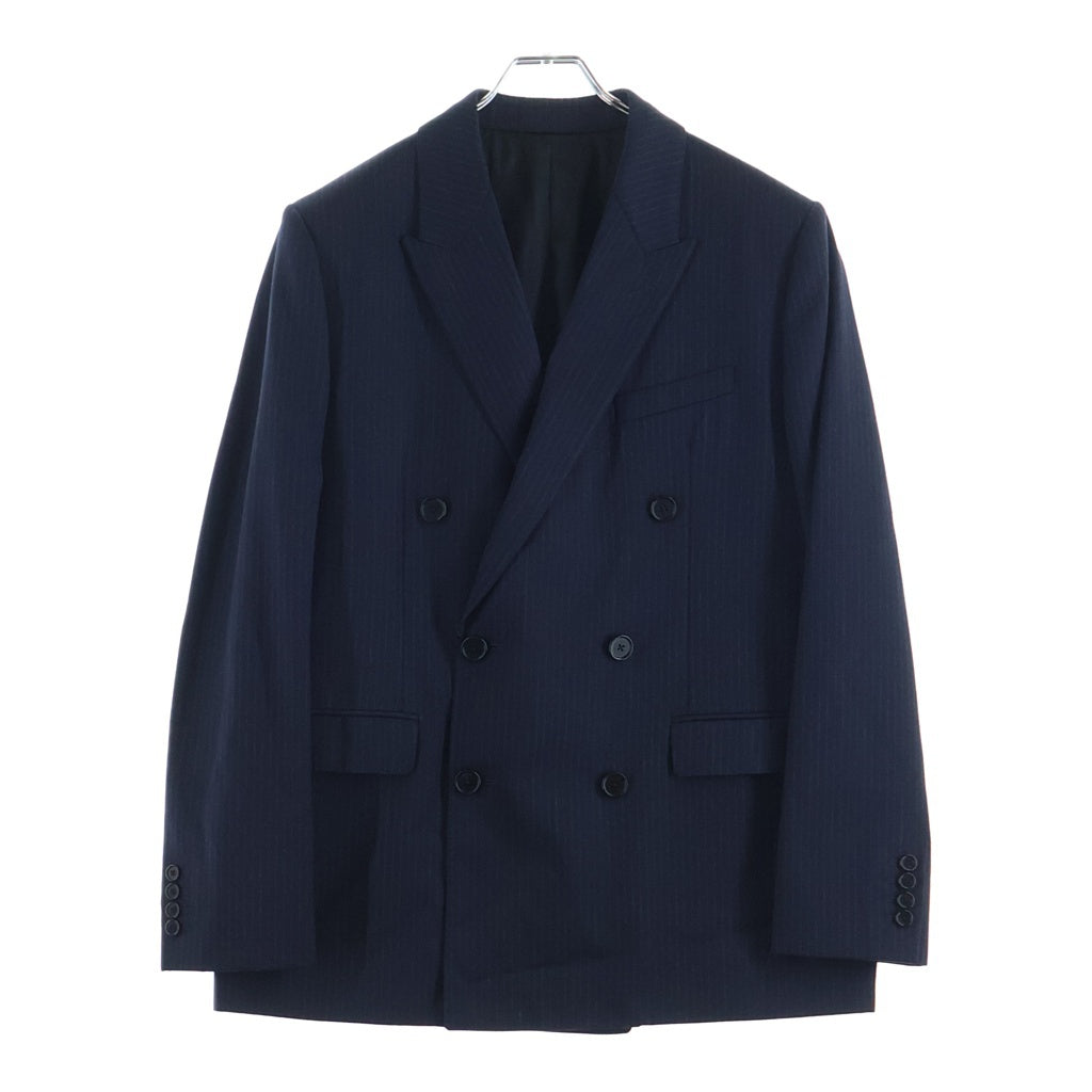 CELINE(セリーヌ) STRIPE WOOL CLASSIC JACKET 2V295449K ストライプウールテーラードジャケット ダークネイビー