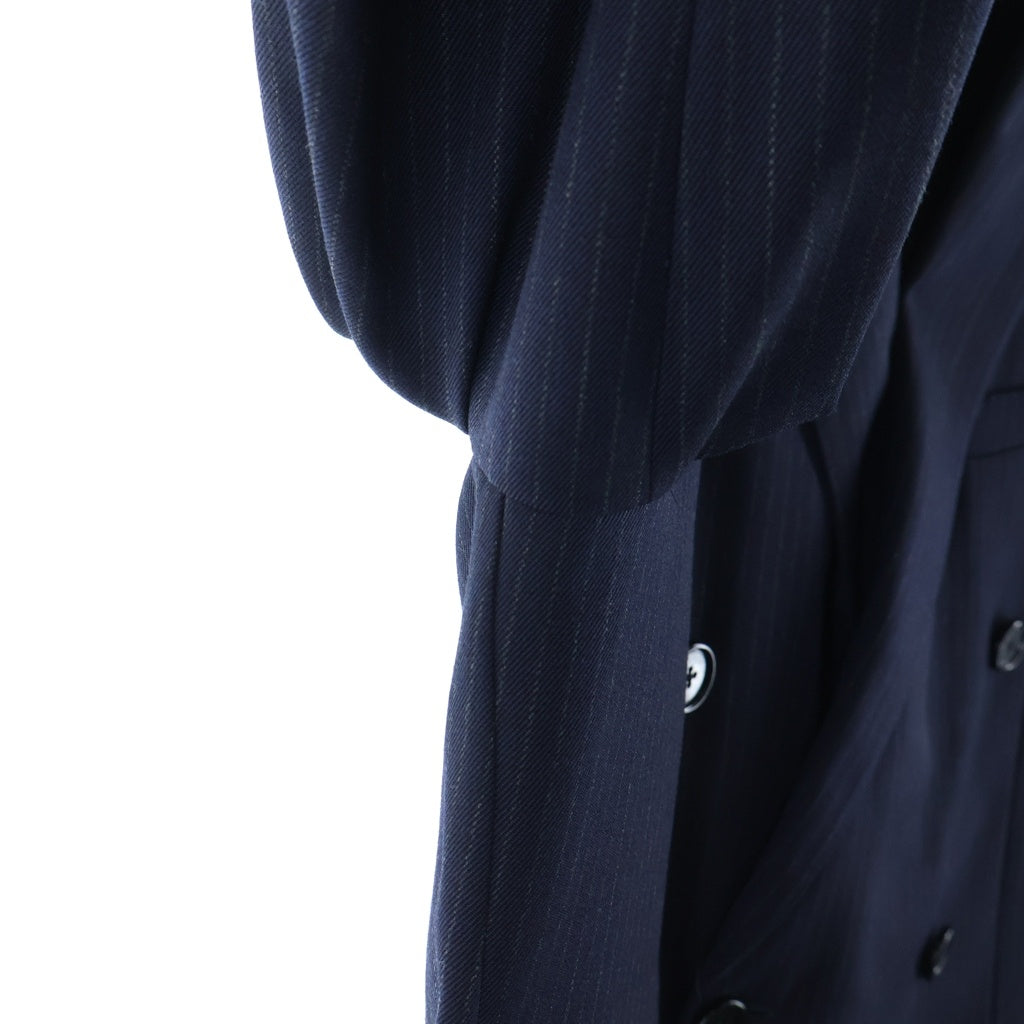 CELINE(セリーヌ) STRIPE WOOL CLASSIC JACKET 2V295449K ストライプウールテーラードジャケット ダークネイビー