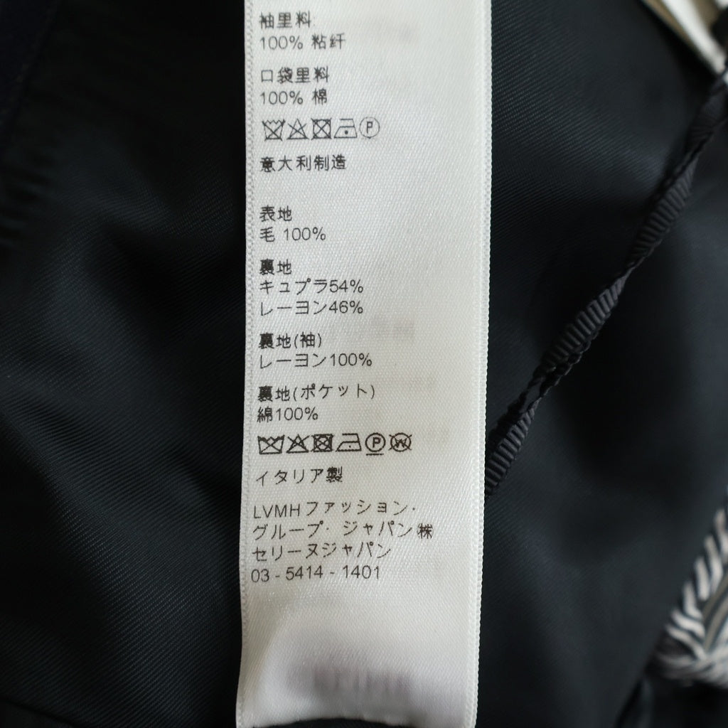 CELINE(セリーヌ) STRIPE WOOL CLASSIC JACKET 2V295449K ストライプウールテーラードジャケット ダークネイビー