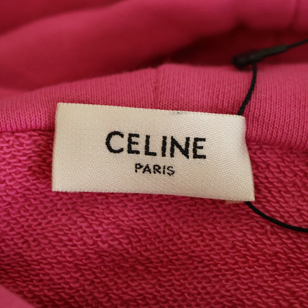 CELINE(セリーヌ) PALM TREE STUDDED PULLOVER HOODIE 2Y795670Q パームツリー スタッズ プルオーバーパーカー フーディー ピンク