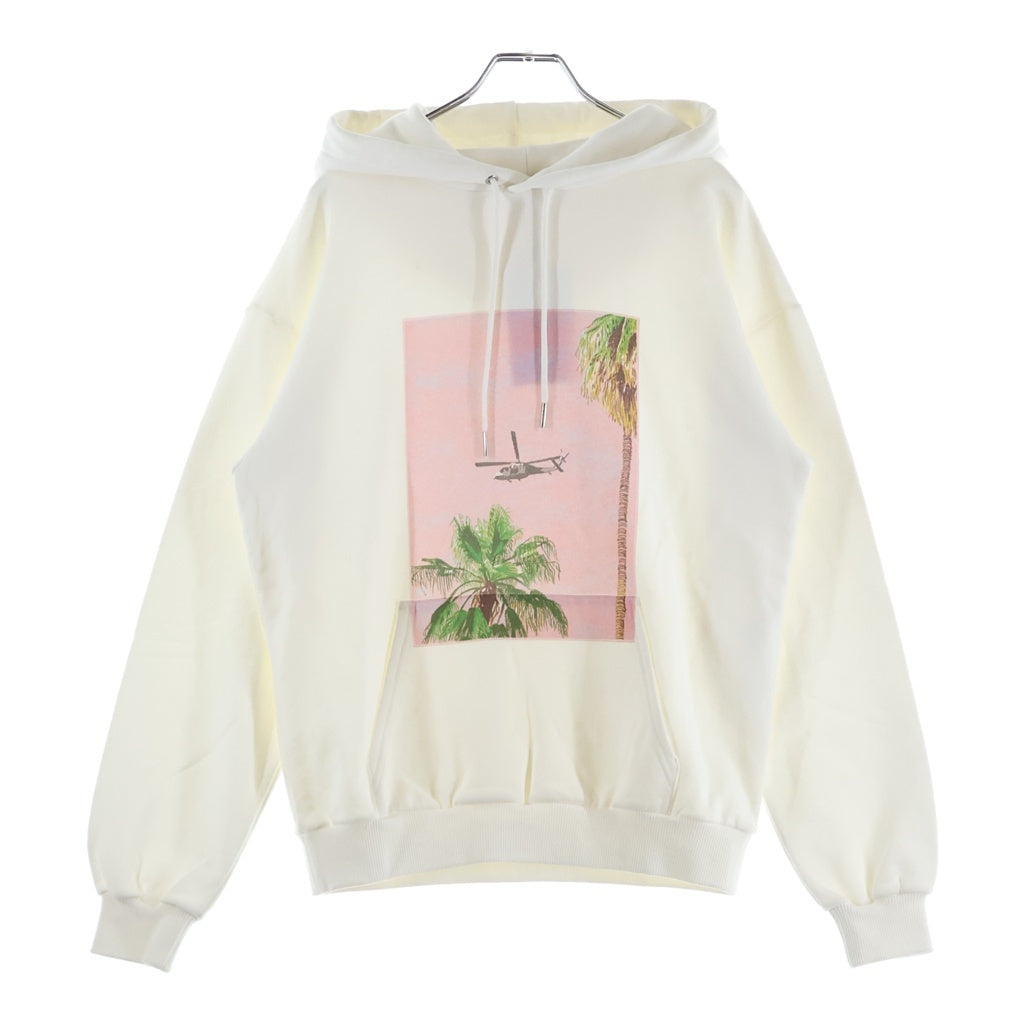 CELINE セリーヌ PALM TREE PRINTED PULLOVER HOODIE 2Y84B670Q パームツリープリント プルオーバーパーカー フーディー ホワイト CELINE(セリーヌ) PALM TREE PRINTED PULLOVER HOODIE 2Y84B670Q
