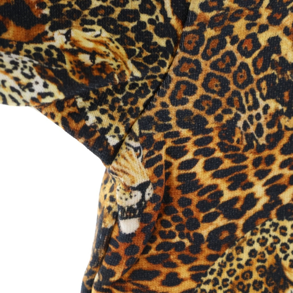 CELINE(セリーヌ) LEOPARD PULLOVER HOODIE 2Y965437S レオパード総柄 プルオーバーパーカー フーディー ブラウン