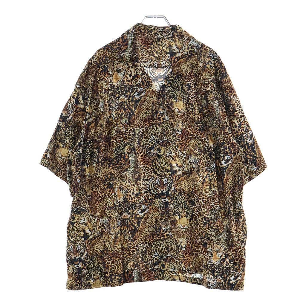 CELINE(セリーヌ) LEOPARD HAWAIIAN SS SHIRTS 2C517251S レオパード総柄 半袖開襟シャツ ブラウン
