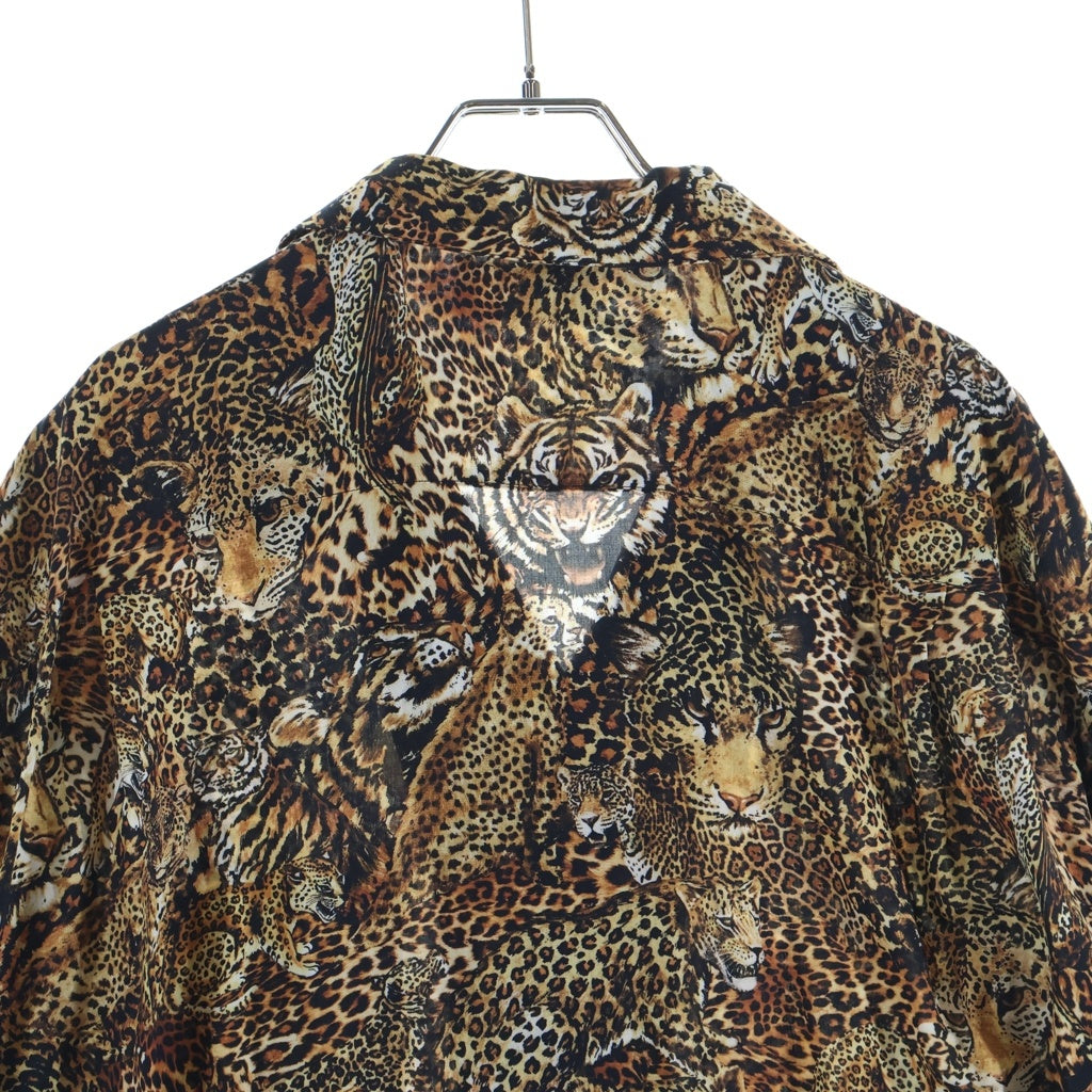 CELINE(セリーヌ) LEOPARD HAWAIIAN SS SHIRTS 2C517251S レオパード総柄 半袖開襟シャツ ブラウン
