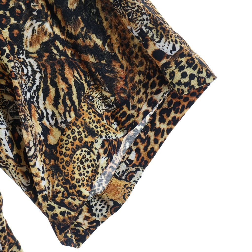 CELINE(セリーヌ) LEOPARD HAWAIIAN SS SHIRTS 2C517251S レオパード総柄 半袖開襟シャツ ブラウン