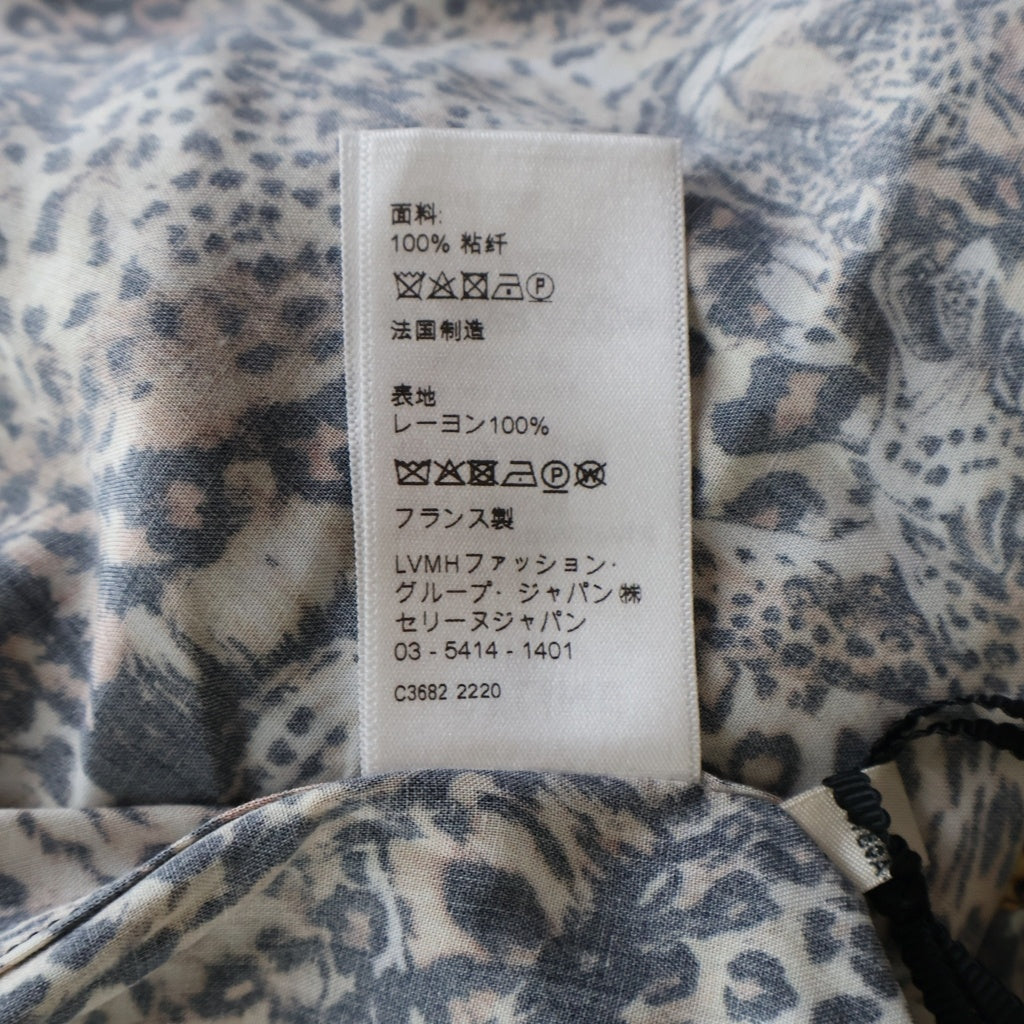 CELINE(セリーヌ) LEOPARD HAWAIIAN SS SHIRTS 2C517251S レオパード総柄 半袖開襟シャツ ブラウン