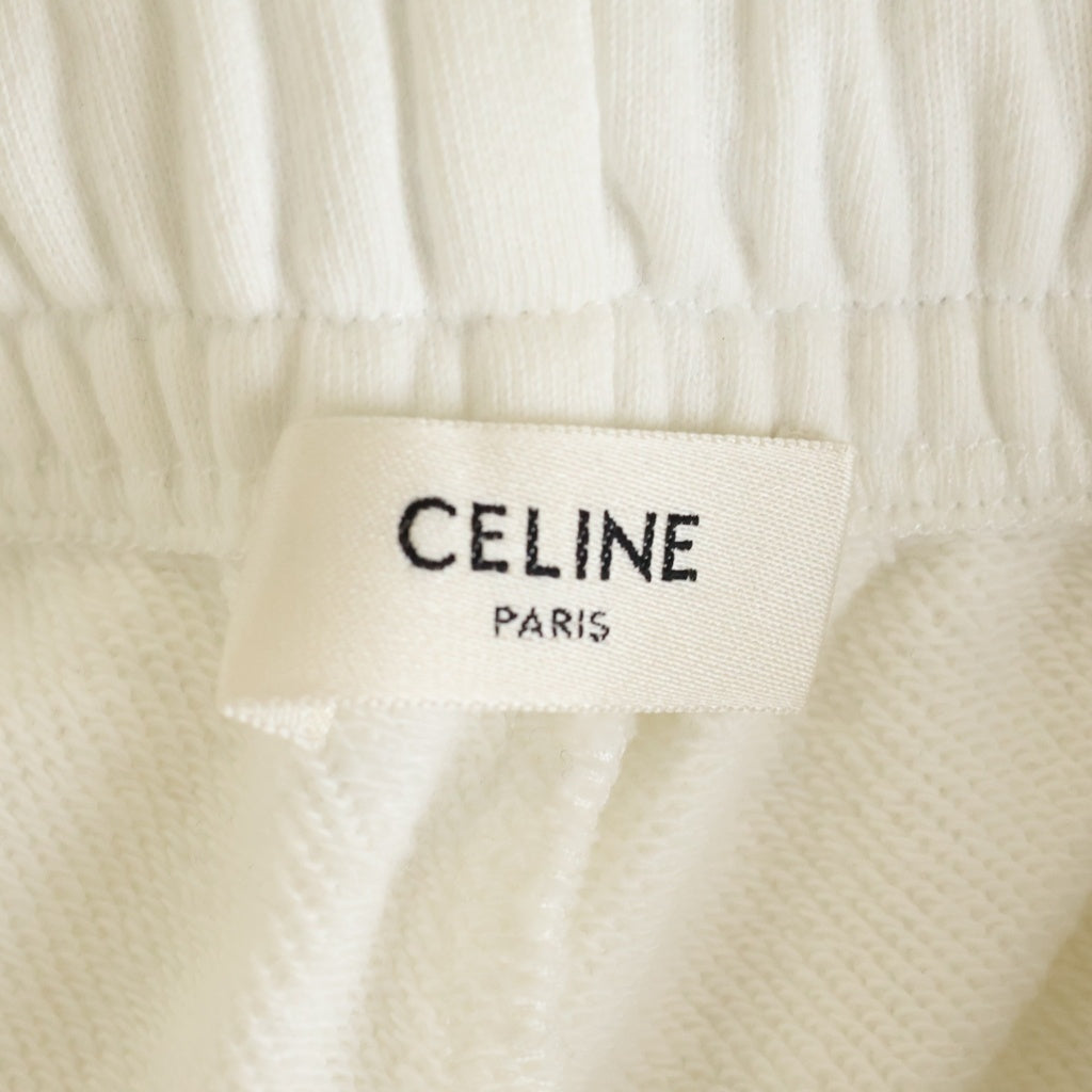 CELINE(セリーヌ) EMBROIDERY SWEAT JOGGER PANTS 2Z062052H ロゴ刺繍 ジョガースウェットパンツ ホワイト